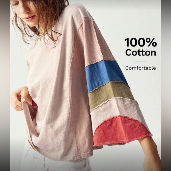 Colorblock Bell Sleeve Top - Picture 2 of 8